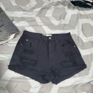 Black High Waisted Shorts